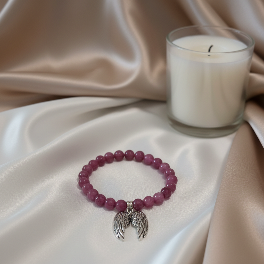 Pulseira Arcanjo Chamuel - Lepidolite em Destaque