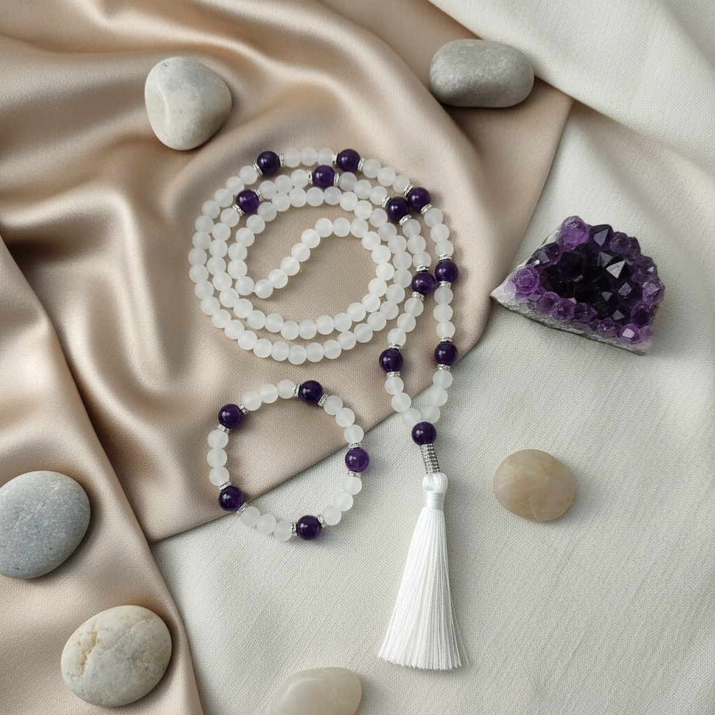 Conjunto Celestial - Fundo Profissional com Tecido e Ametista
