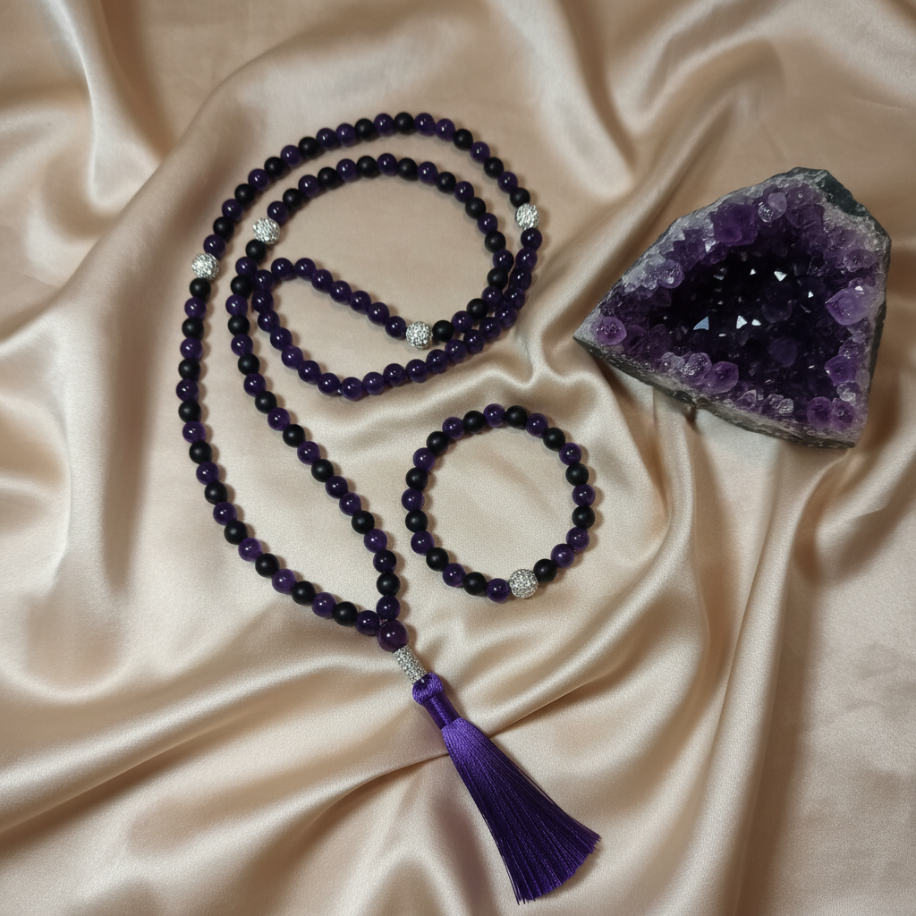Conjunto Harmonia Espiritual - Fundo Profissional com Tecido e Pedra