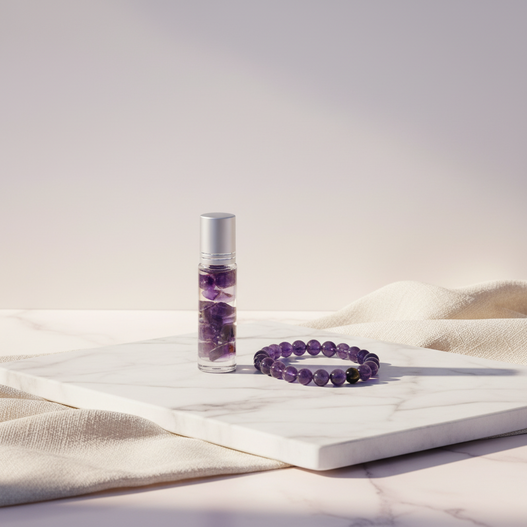 Kit ametista com fundo elegante premium