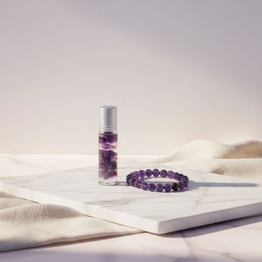 Kit ametista com fundo elegante premium