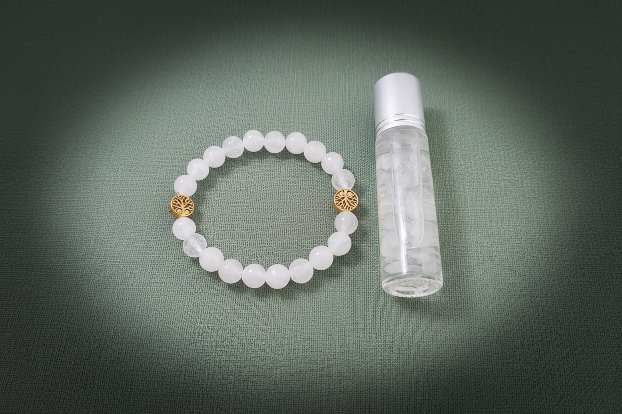 Kit Sintonia da Pedra Quartzo Cristal com destaque premium