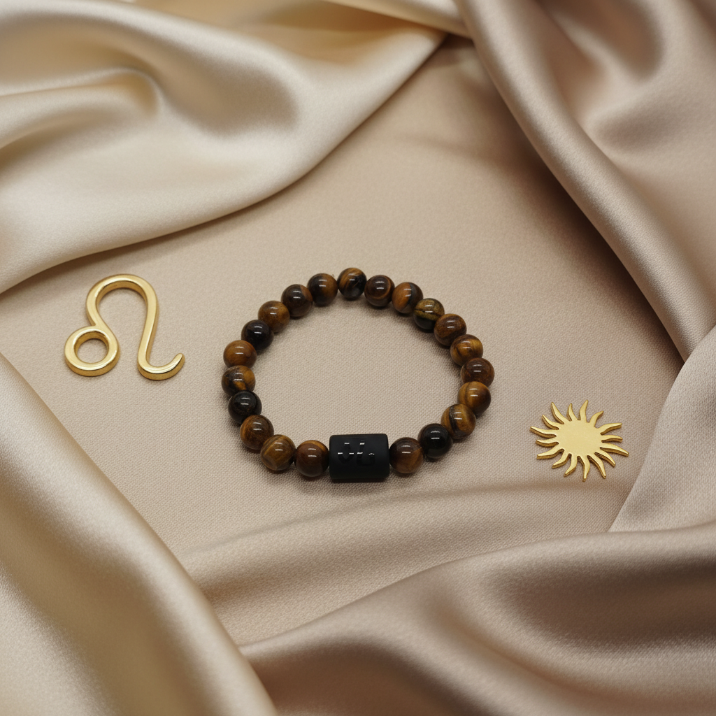 Pulseira Signo Leão - Olho de Tigre