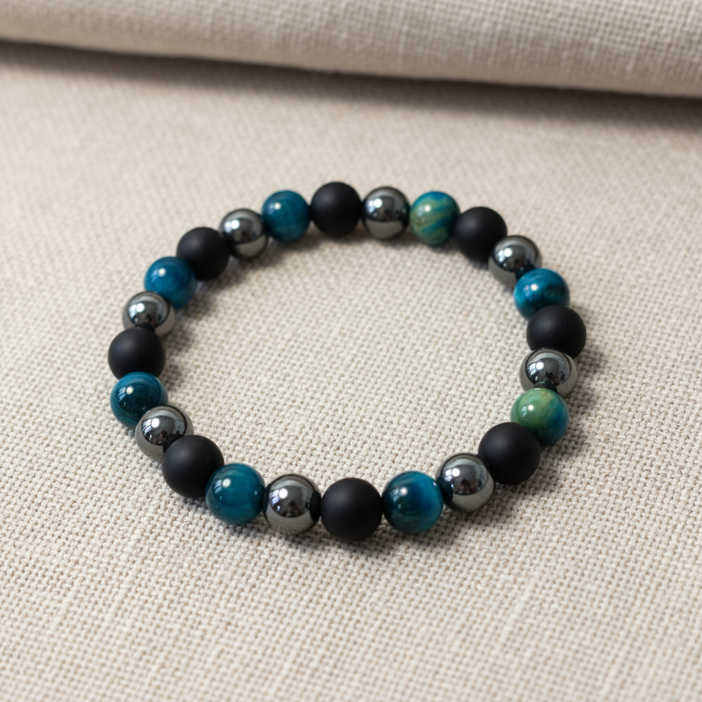 Pulseira Tríade da Guarda - Fundo Tecido Sofisticado